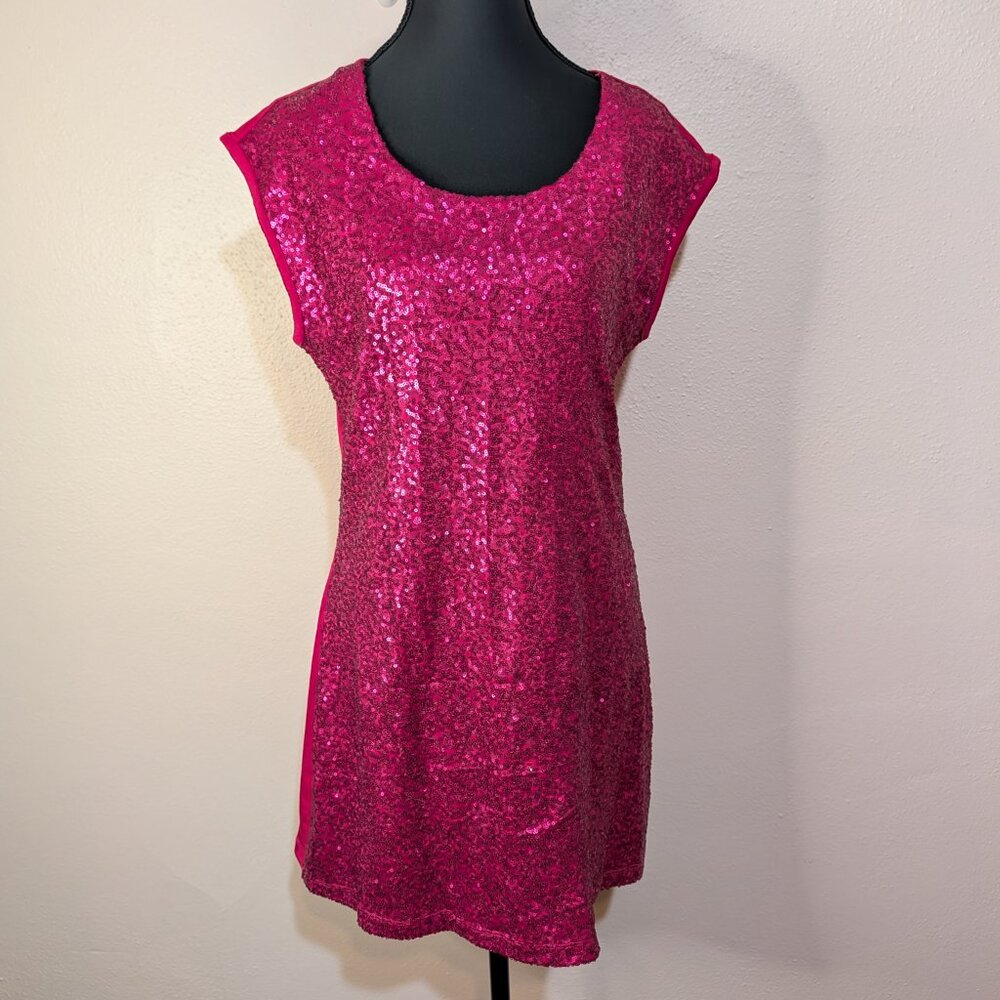 Barbiecore Hot Pink Belle du Jour Sequin Dress Size Medium - Picture 2 of 10
